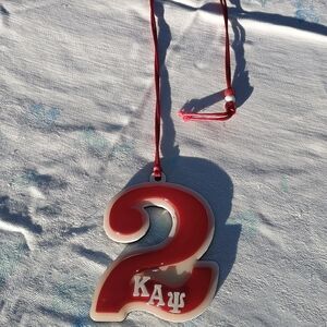 Kappa Alpha Psi Red and White #2 Greek Letter Necklace.